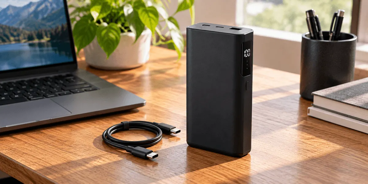 Anker 737 Power Bank レビュー|会議室を移動する出社日のノートPC用に1か月、残量と出力の表示を記録した