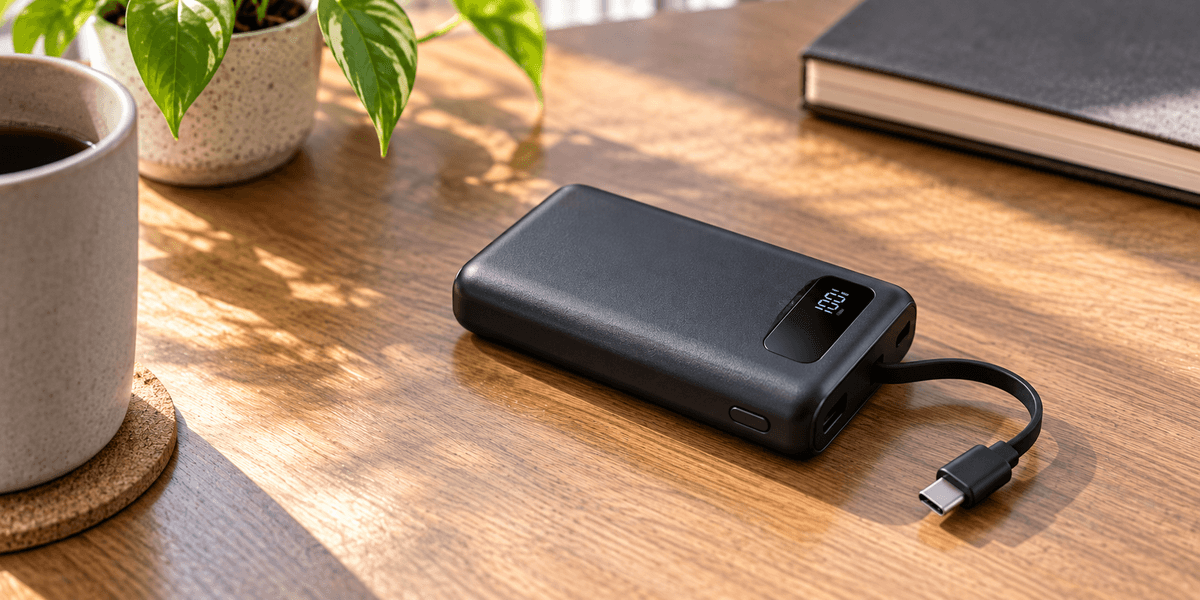 Anker Nano Power Bank（10000mAh, 45W, 巻取り式 USB-Cケーブル）