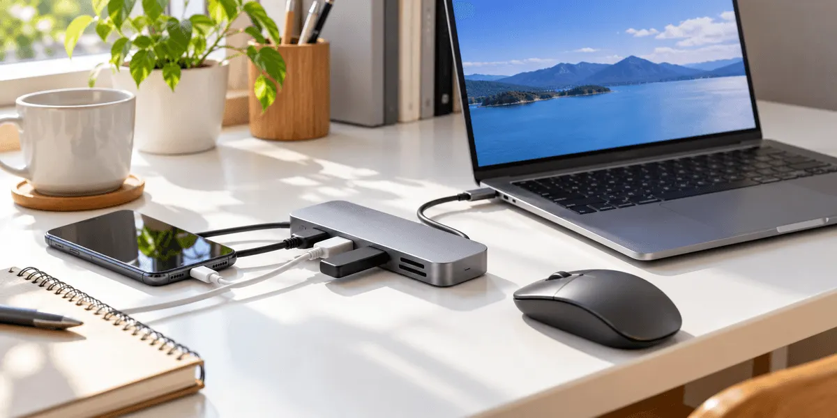 Anker Nano USB-C ハブ(7-in-1, 4K, HDMI・グレー) のレビュー記事メインビジュアル(口コミ・評判・メリット・デメリット)