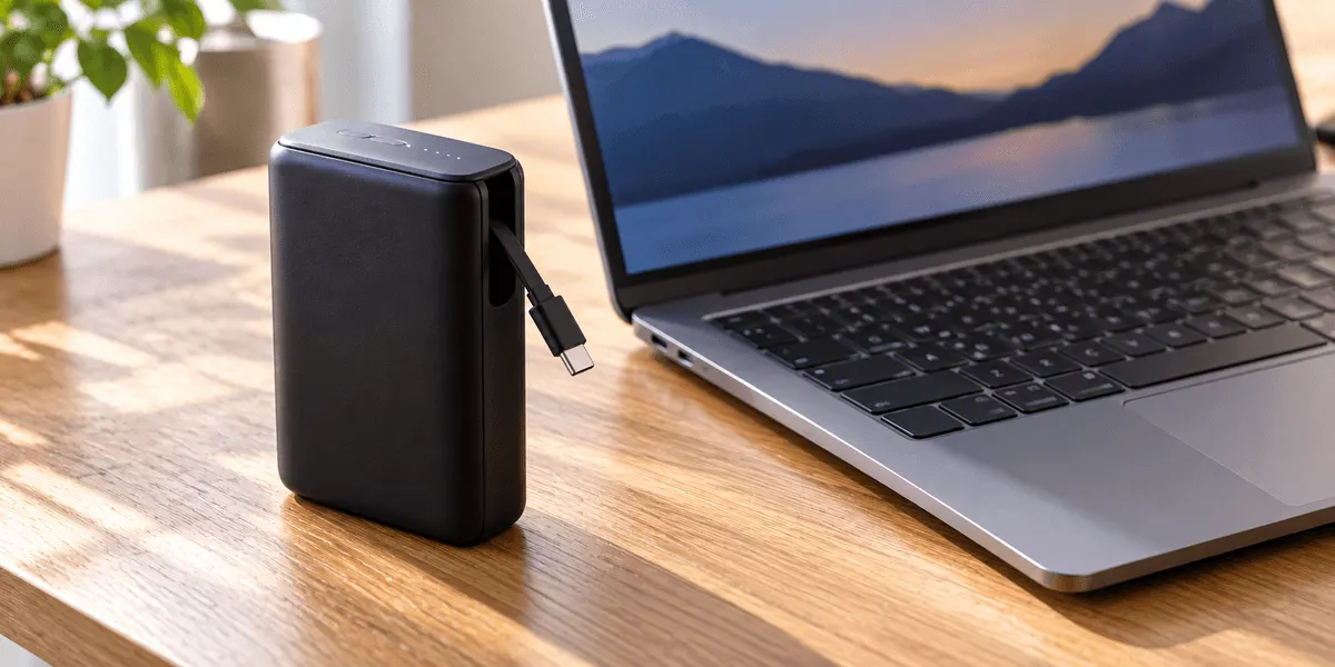 Anker Power Bank(25000mAh・Built-In & 巻取り式USB-Cケーブル)レビュー|内蔵ケーブル2本・最大4台同時充電を、USB-C最大100W・90Wh・約595gから整理