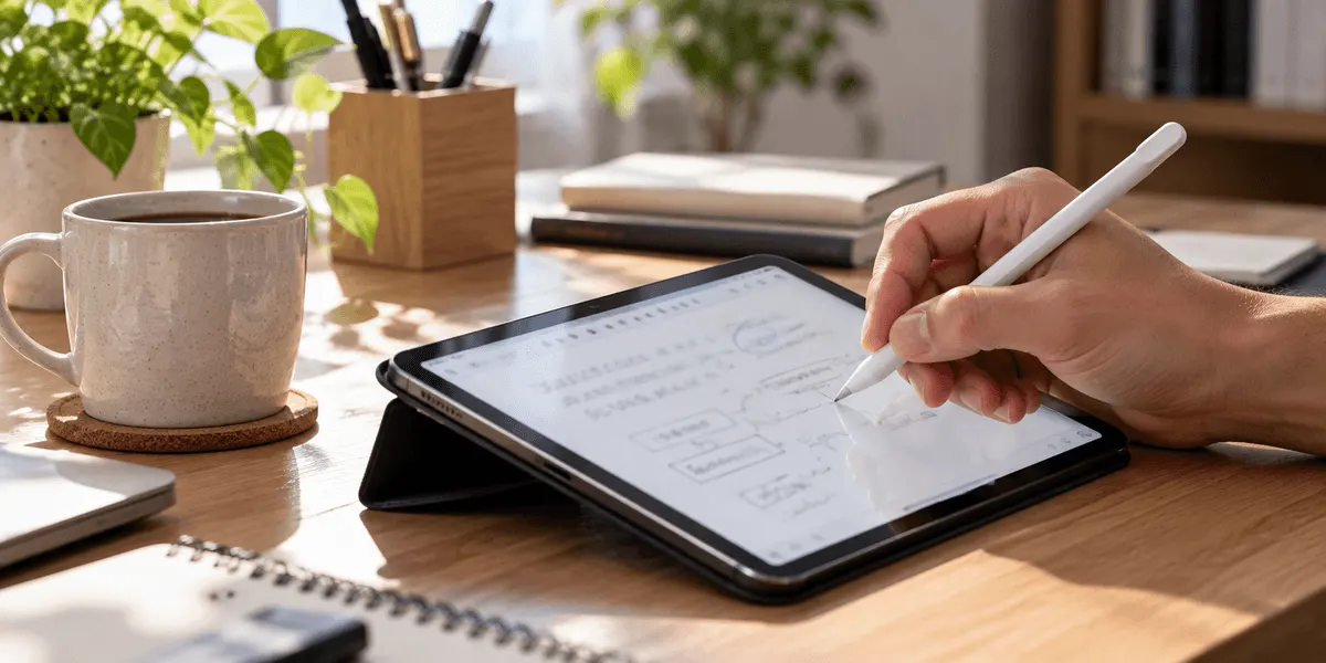 Apple Pencil Pro レビュー｜iPad miniで会議メモと設計図を手書きする