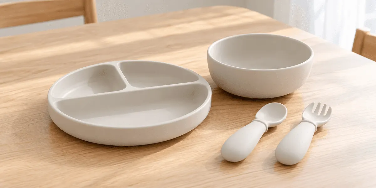 BabyGoo ベビー食器セット レビュー|吸盤でテーブルに固定、ひっくり返される前提をやめる
