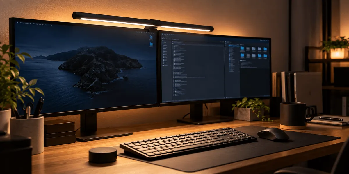 BenQ ScreenBar Halo 2 レビュー｜在宅SEの夜のコーディングを前後2つの光で