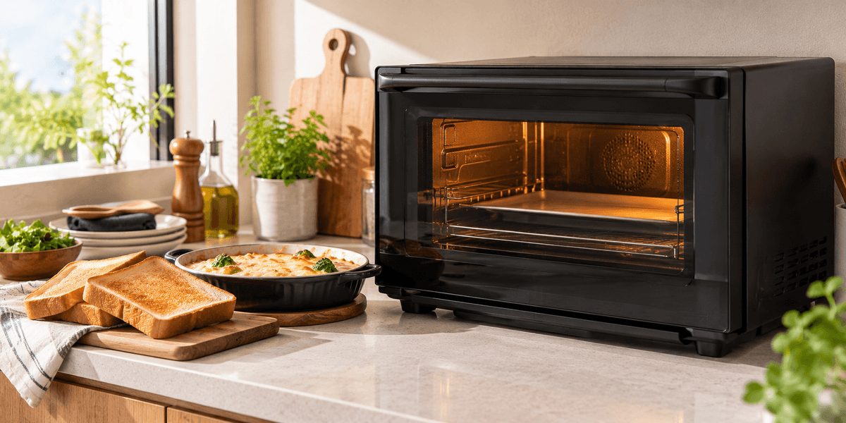 COMFEE' オーブンレンジ 18L フラットテーブル 縦開き CF-EA181-BK(ブラック)