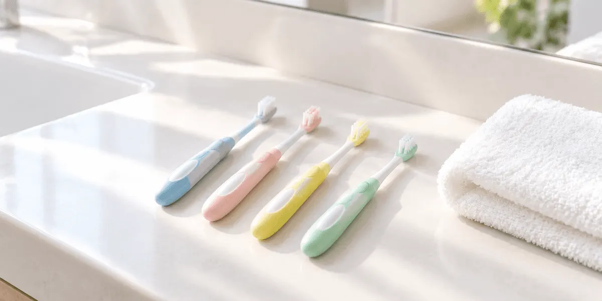 サンスター GUM(ガム)デンタルブラシ こども #76 乳歯期用 やわらかめ(6本セット・アソートカラー) のレビュー記事メインビジュアル(口コミ・評判・メリット・デメリット)