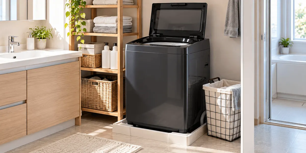 アイリスオーヤマ 全自動洗濯機 IAW-T606-B レビュー|6.0kg・標準使用水量92Lの洗濯機を、ホース込み幅約54cm・約28kgとITW-50B01との数字の違いから整理