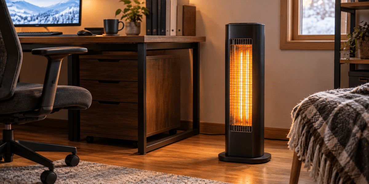 コイズミ 電気ストーブ グラファイトヒーター 900/450W KKS-0948/K(Amazon.co.jp限定・ブラック)