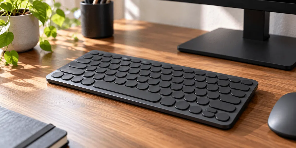 ロジクール MX KEYS mini KX700GRd レビュー|幅29.6cmのテンキーレスを、3台の切り替え・バックライト・USB-C充電と、商品説明にない重さ・電池の持ちから整理