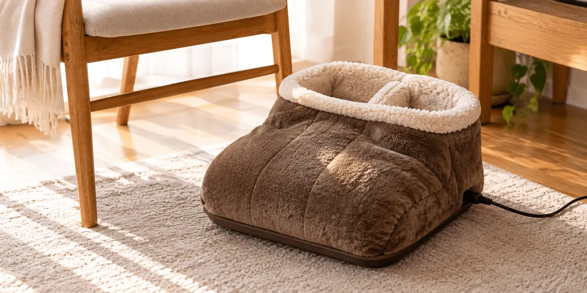 パナソニック 足温器 DF-SAC30 レビュー｜ひざかけでは届かない足先を、座っている時間だけ温める