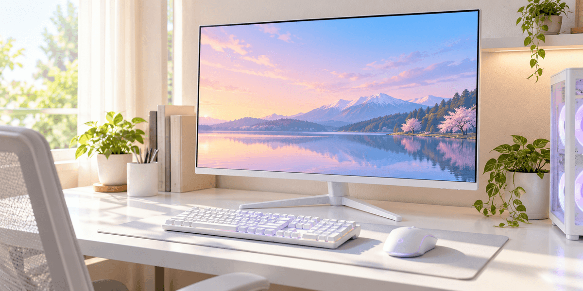 Pixio PX248 Wave 24インチ ゲーミングモニター(ホワイト・FHD・200Hz)