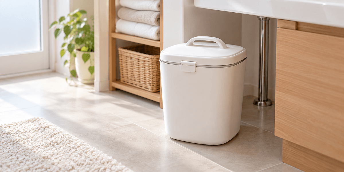 リス H&H 運べる防臭ペール 10S ホワイト 10L(日本製)