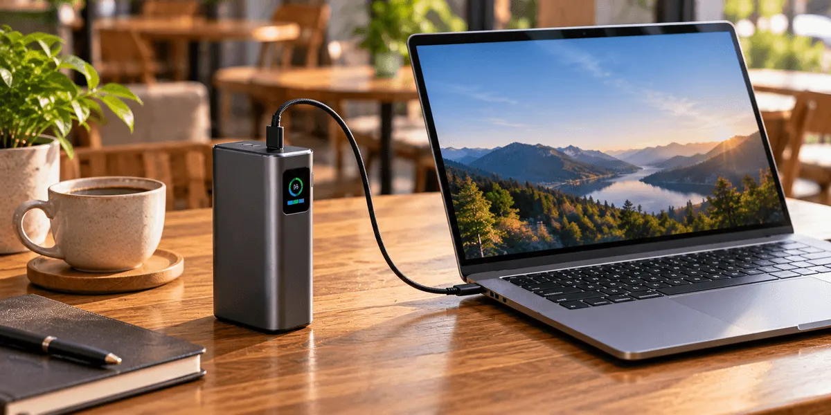UGREEN 200W モバイルバッテリー 25000mAh レビュー｜USB-C×2＋USB-A×1・TFTカラースクリーンの1台を、容量と出力の表記の食い違い・90Wh・本体充電約2時間から整理