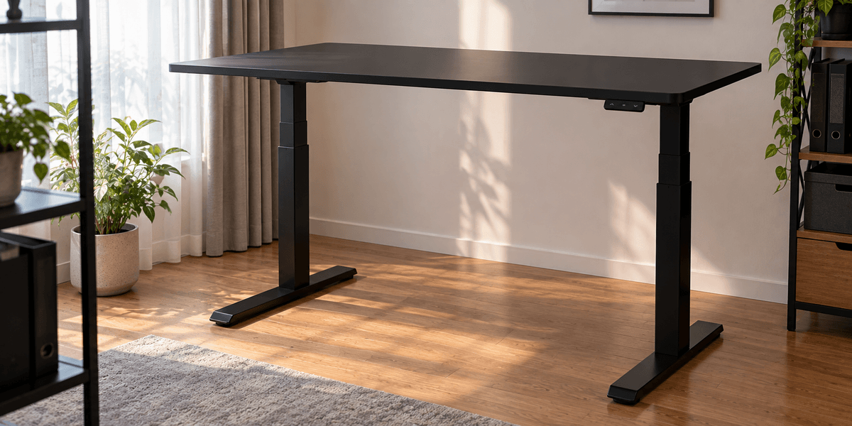 山善 電動昇降デスク 幅120×奥行60cm AED-1260 ブラック