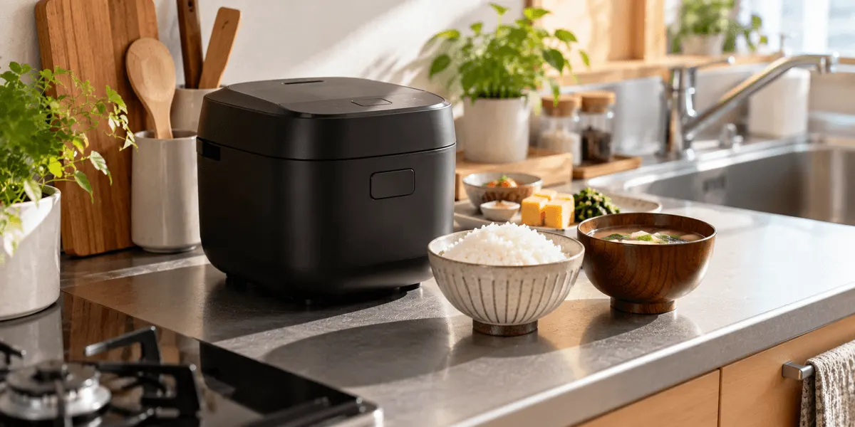 象印 マイコン炊飯器 極め炊き 3合 NL-BF05AM-BZ(WEB限定・ソフトブラック) のレビュー記事メインビジュアル(口コミ・評判・メリット・デメリット)